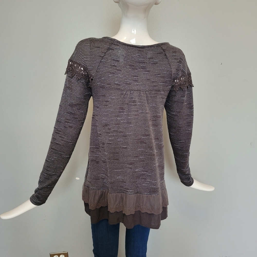 Anthropologie Meadow Rue Greylace Tunic, VGUC, Size M - Picture 4 of 8